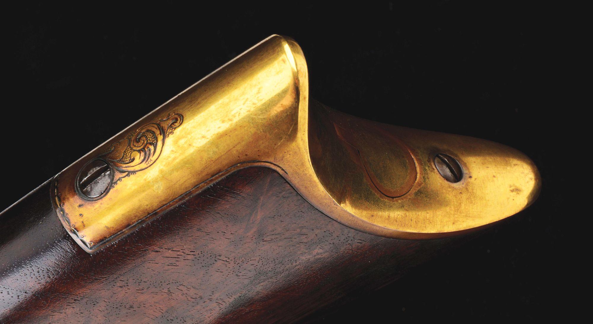(A) Incredibly Rare J. Ulrich Signed, Engraved & Gold Plated Winchester Model 1866 Lever Action Rifl