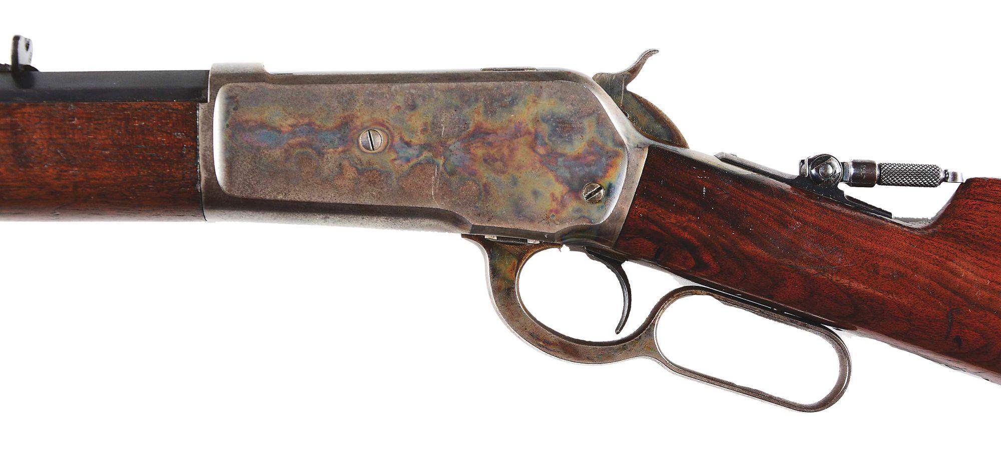 (A) Deluxe Winchester Model 1886 Lever Action Rifle.