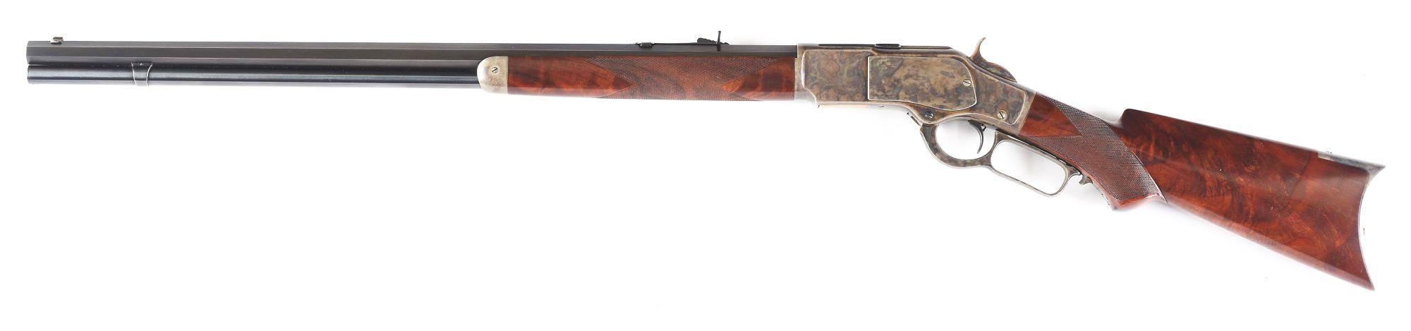 (A) Near New Winchester Model 1873 Deluxe .44 Lever Action Rifle (1884).