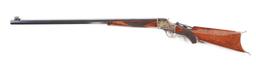 (A) Fine Condition Winchester High Wall 1885 Mid Range Single Shot Rifle with Case Colored Action.