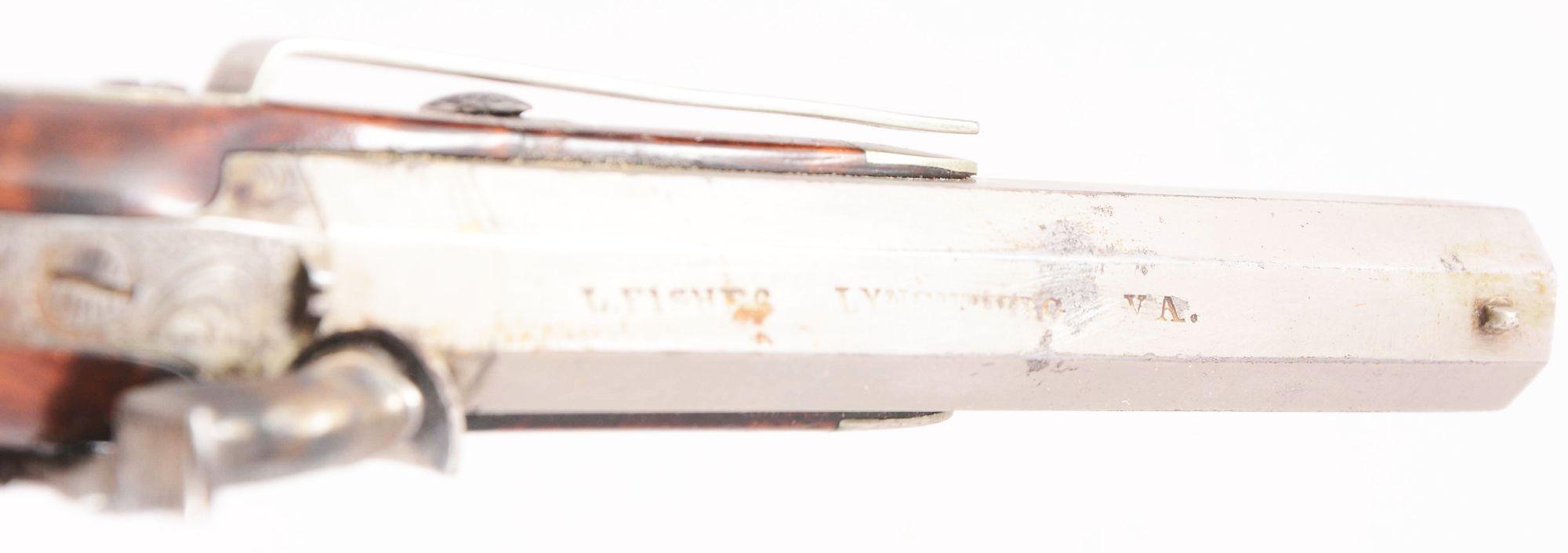 (A) AN UNUSUAL CASED PAIR OF DIMINUTIVE PERCUSSION BELT PISTOLS MARKED TRYON PHILADELPHIA ON LOCKS,