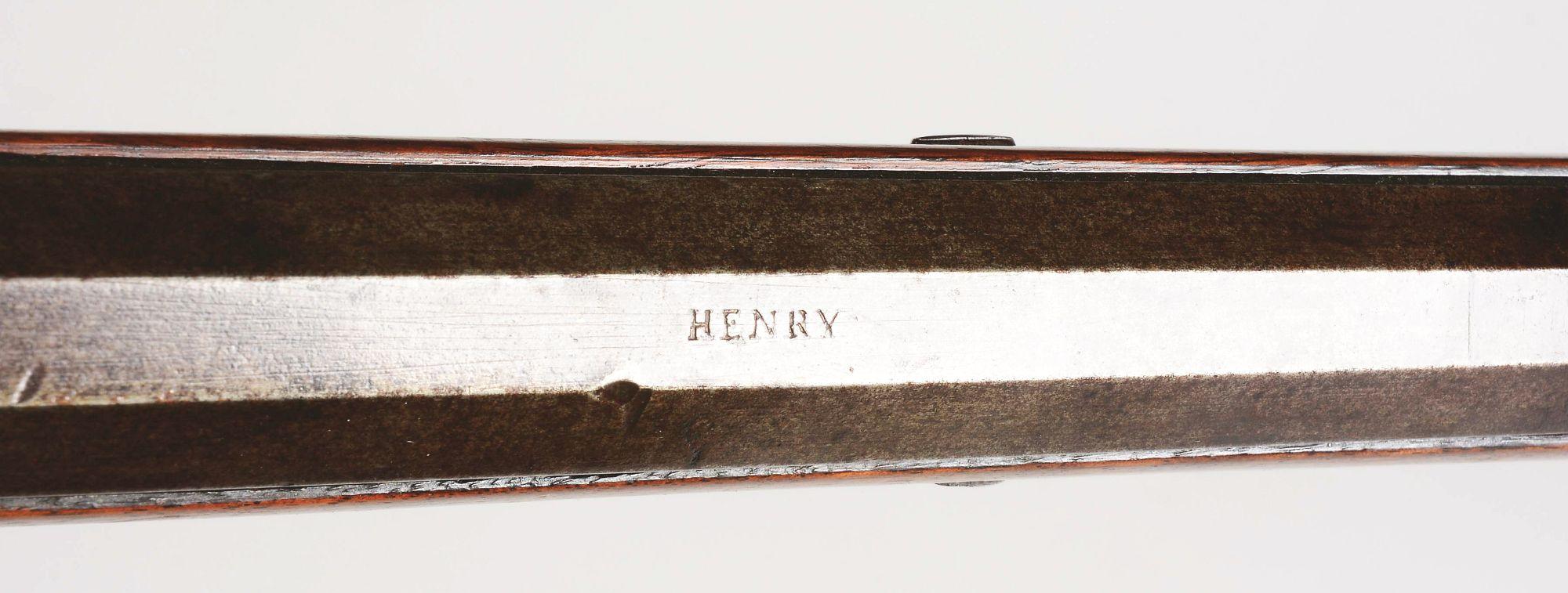 (A) HENRY BUCK AND BALL FLINTLOCK RIFLE.