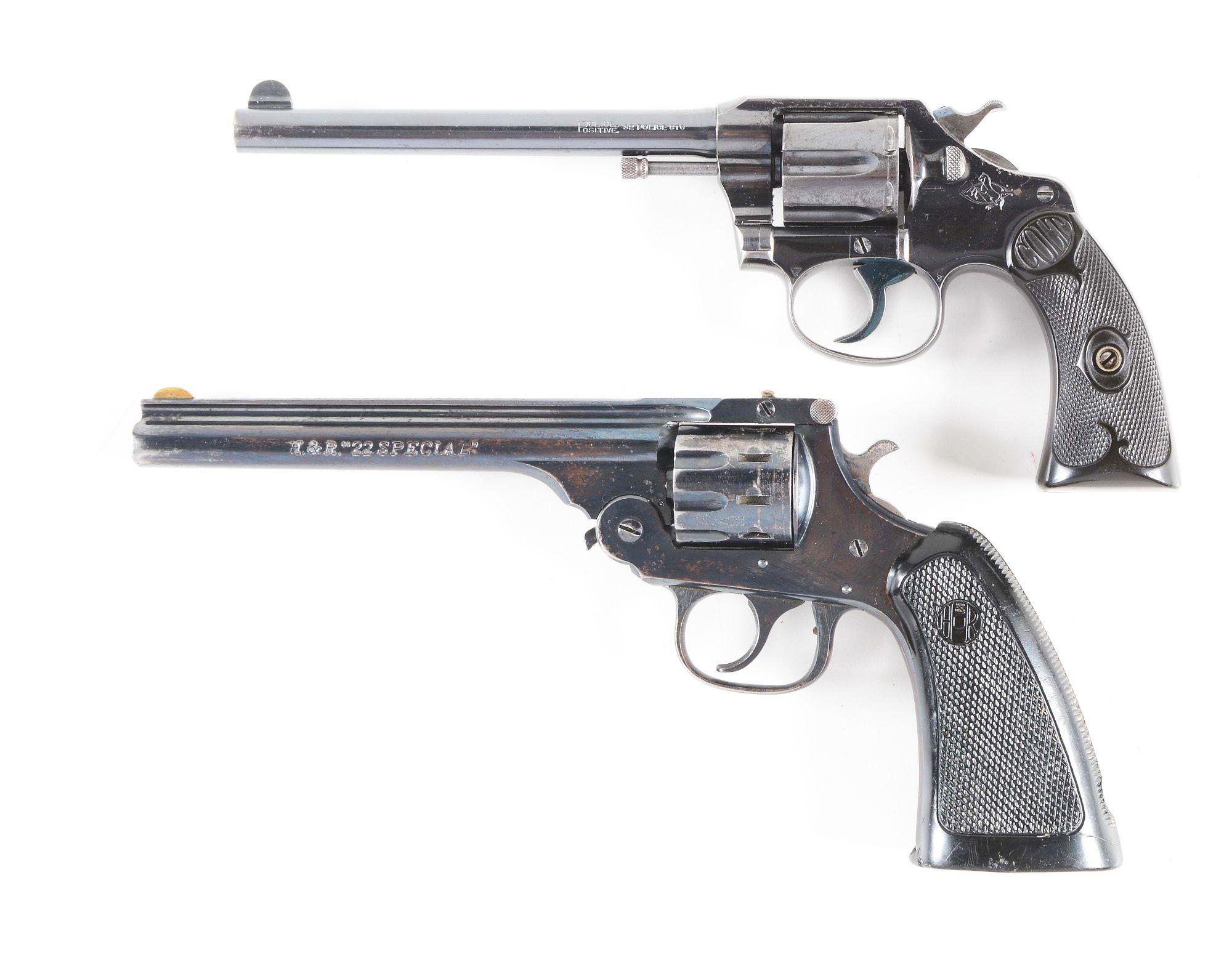 (C) LOT OF 2: COLT POLICE POSITIVE AND HARRINGTON & RICHARDSON .22 SPECIAL DOUBLE ACTION REVOLVERS.