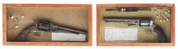 (A) ORIGINAL COLT 1851 NAVY & REMINGTON 1858 ARMY REVOLVER DISPLAYS.