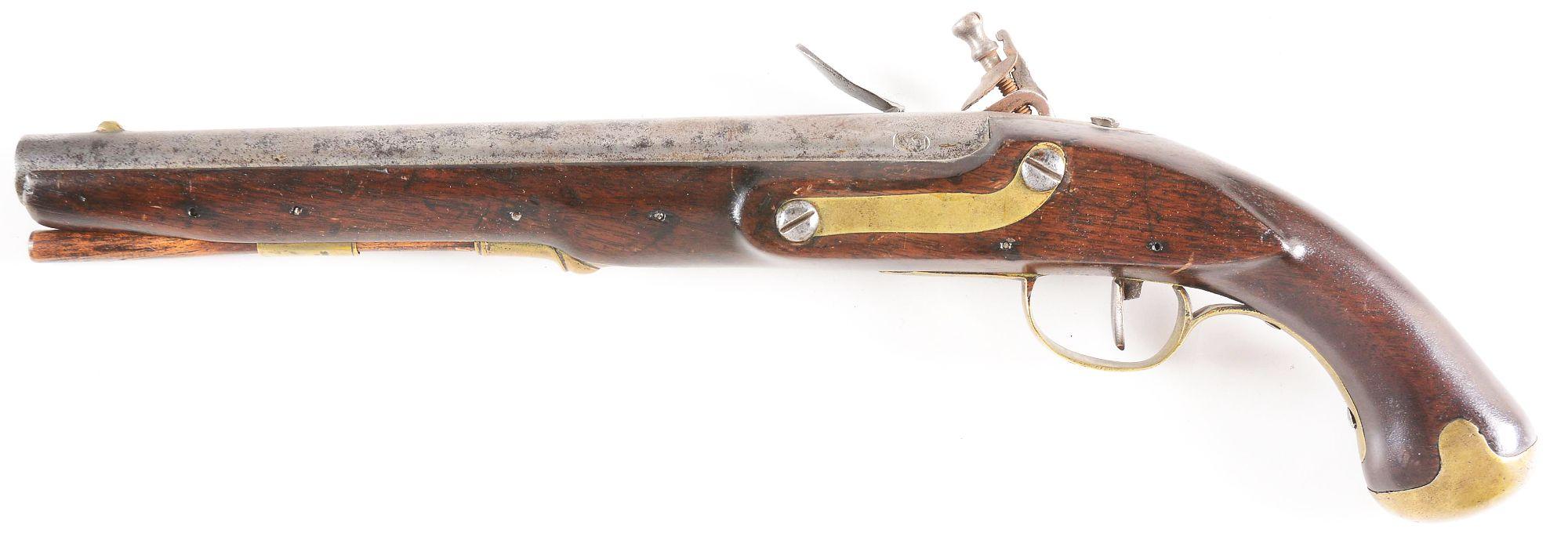 (A) A RARE AND DESIRABLE US JOSEPH HENRY 1807-1808 CONTRACT FLINTLOCK MARTIAL PISTOL.
