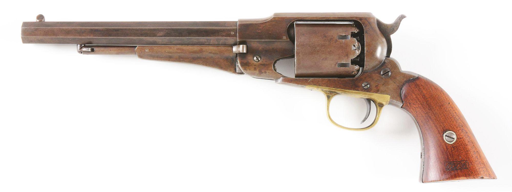 (A) FINE MILITARY INSPECTED REMINGTON NEW MODEL ARMY .44 PERCUSSION REVOLVER.