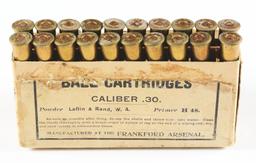 LOT OF 2: BOXES OF AMMO FOR THE US MAGAZINE RIFLE.