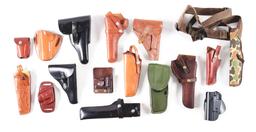 LARGE LOT OF HOLSTERS.