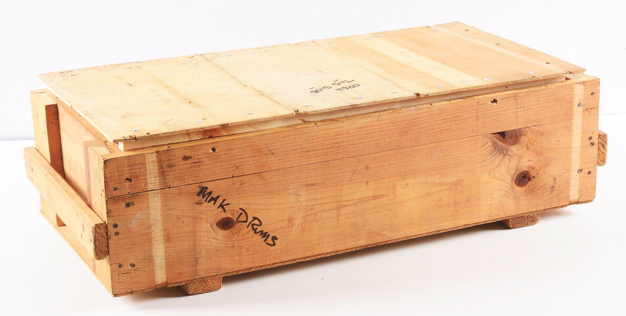 IMPORTER CRATE OF 20 SEALED PRE-BAN 75 ROUND AK DRUM MAGAZINES.