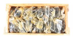 IMPORTER CRATE OF 20 SEALED PRE-BAN 75 ROUND AK DRUM MAGAZINES.