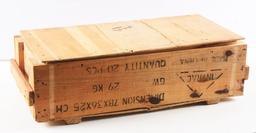 IMPORTER CRATE OF 20 SEALED PRE-BAN 75 ROUND AK DRUM MAGAZINES.