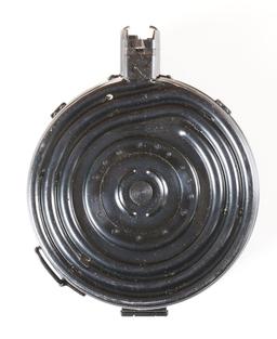 IMPORTER CRATE OF 20 SEALED PRE-BAN 75 ROUND AK DRUM MAGAZINES.