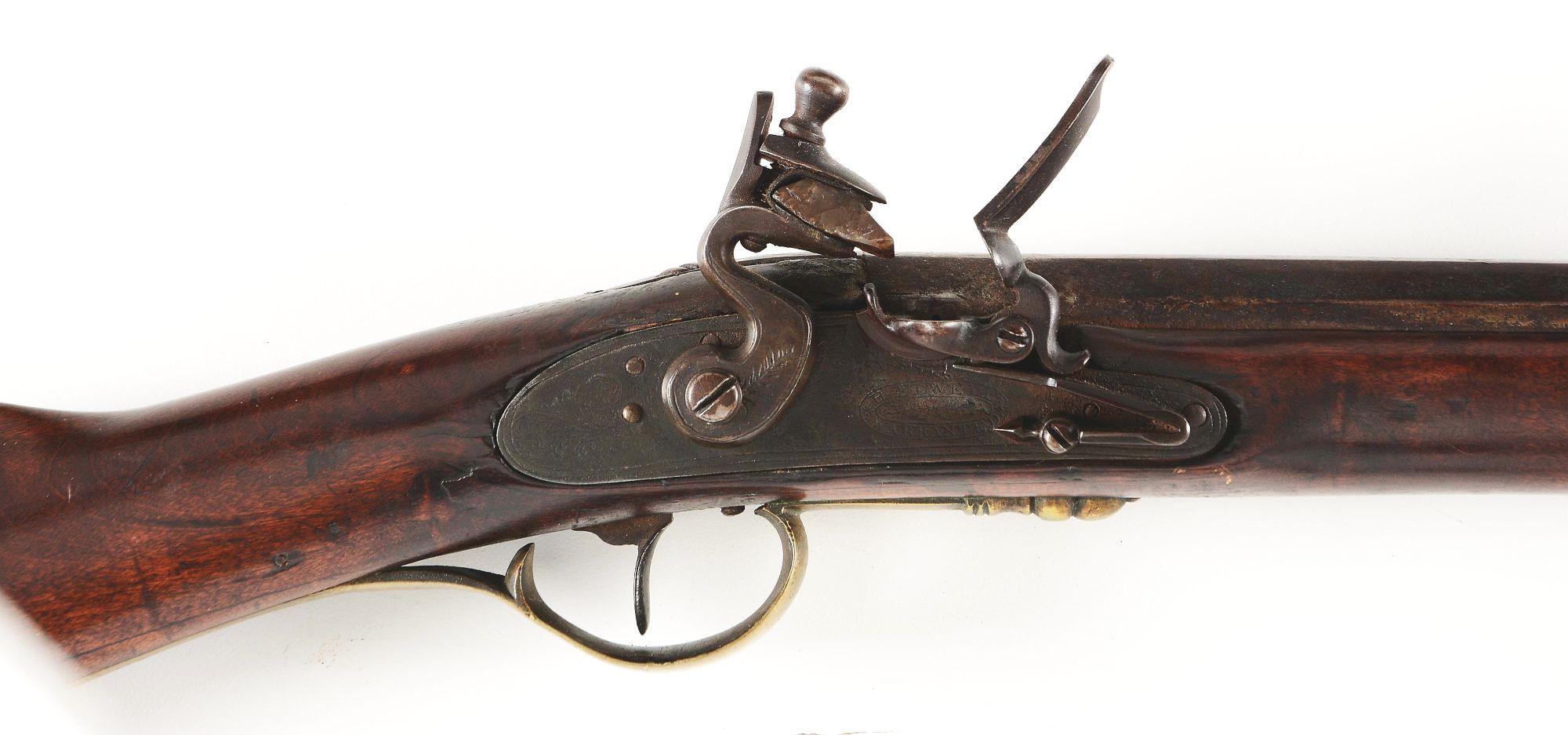 (A) FULL STOCK FLINTLOCK FOWLER SIGNED BY PANNABECKER.