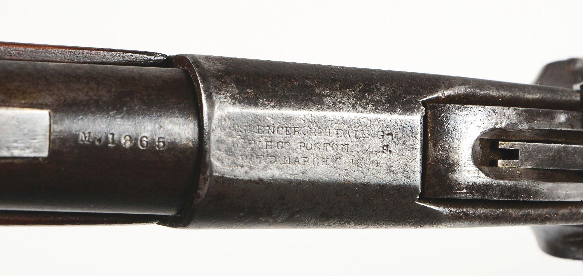 (A) SPENCER MODEL 1865 LEVER ACTION CARBINE.