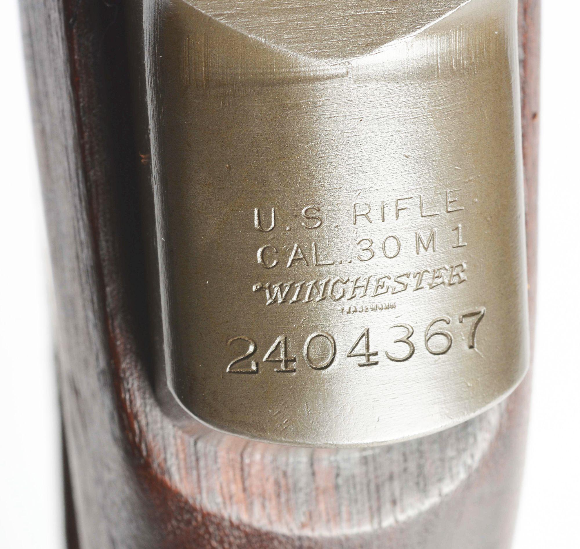 (C) WINCHESTER M1 GARAND SEMI-AUTOMATIC RIFLE.