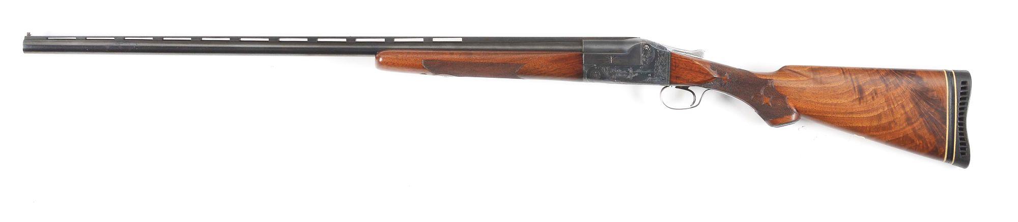 (C) ITHACA 4-E TRAP 12 GAUGE SINGLE SHOT SHOTGUN.