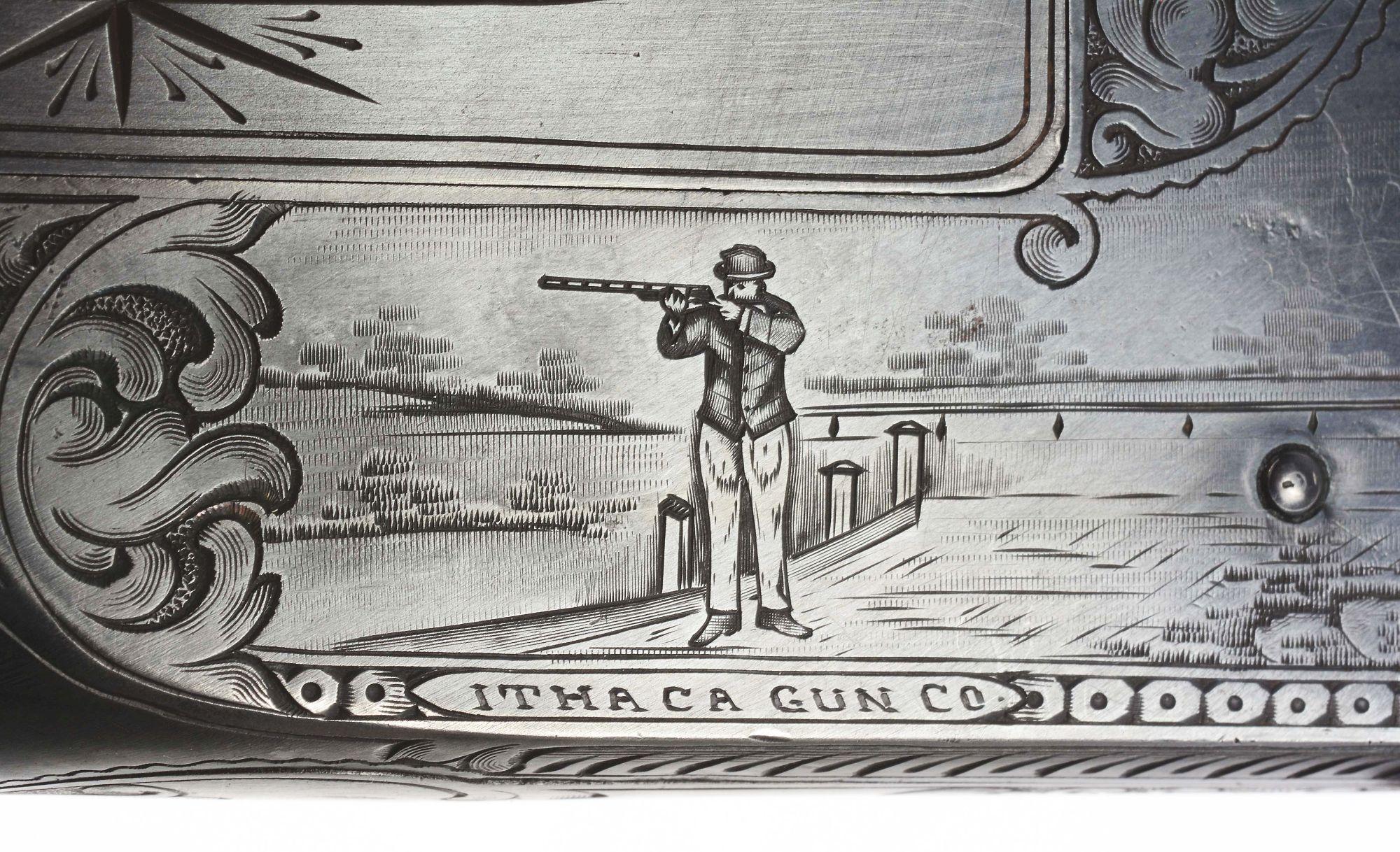 (C) ITHACA 4-E TRAP 12 GAUGE SINGLE SHOT SHOTGUN.