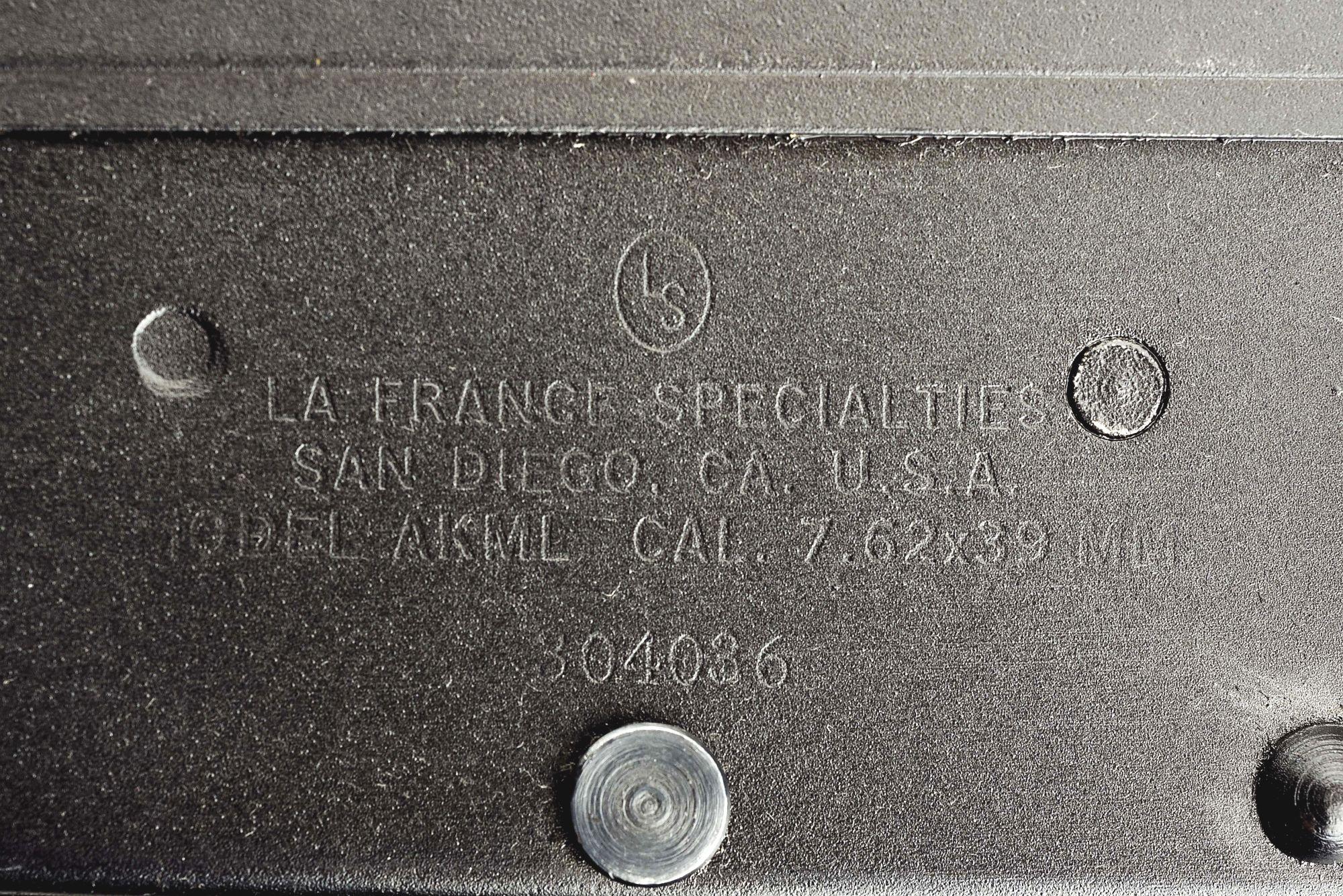 (N) LAFRANCE SPECIALTIES REGISTERED RECEIVER YUGOSLAVIAN M92 (AK 74U) MACHINE GUN (FULLY TRANSFERABL