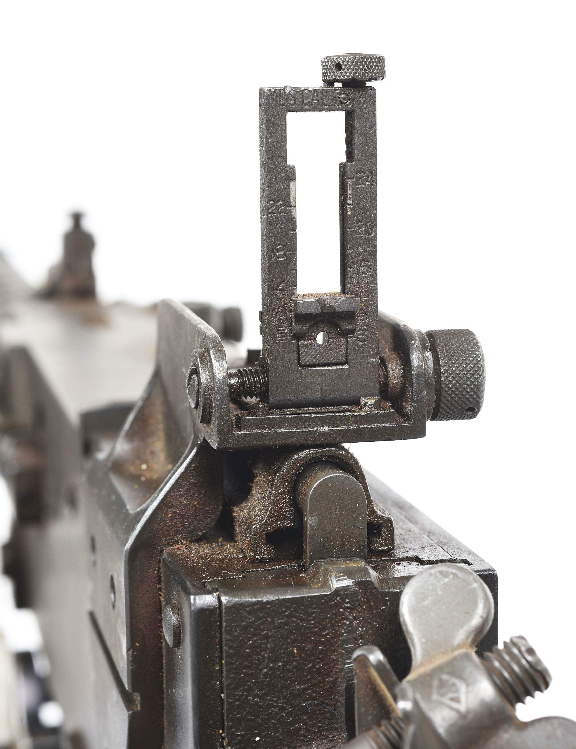 (N) HIGHLY DESIRABLE RAMO REGISTERED SIDEPLATE BROWNING MODEL 1919A6 MACHINE GUN ON ADAPTED LIGHTWEI