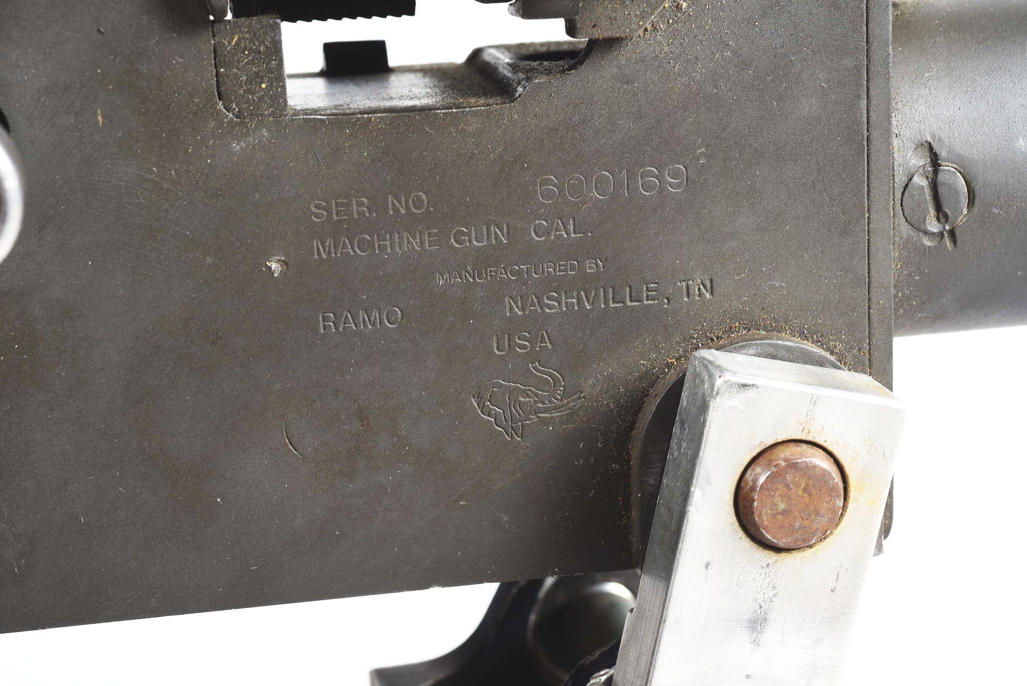 (N) HIGHLY DESIRABLE RAMO REGISTERED SIDEPLATE BROWNING MODEL 1919A6 MACHINE GUN ON ADAPTED LIGHTWEI