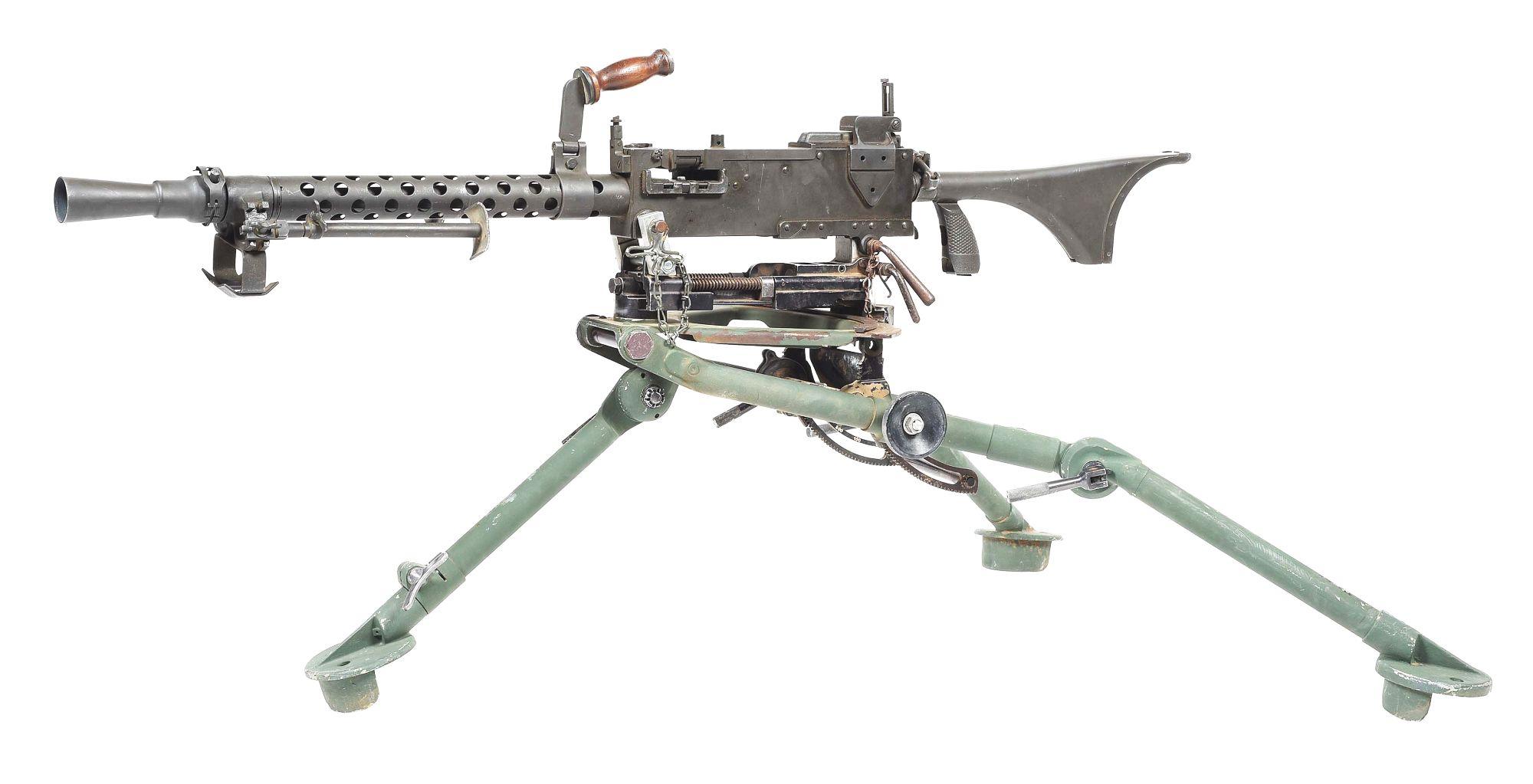 (N) HIGHLY DESIRABLE RAMO REGISTERED SIDEPLATE BROWNING MODEL 1919A6 MACHINE GUN ON ADAPTED LIGHTWEI