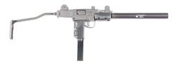 (N) GROUP INDUSTRIES MODEL HR 4332 MINI UZI SUBMACHINE-GUN WITH SUPPRESSOR.