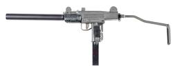 (N) GROUP INDUSTRIES MODEL HR 4332 MINI UZI SUBMACHINE-GUN WITH SUPPRESSOR.