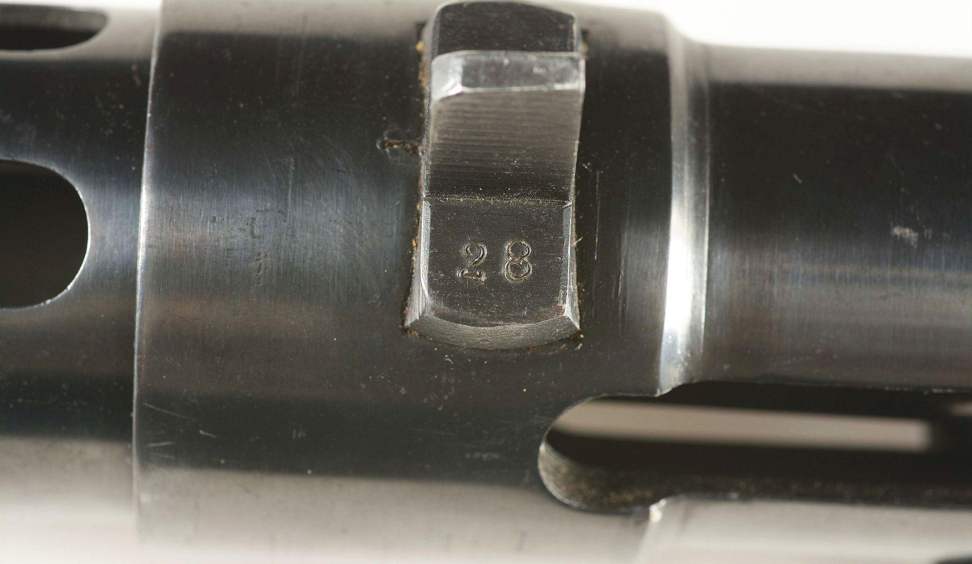 (N) ATTRACTIVE GERMAN FINANCE MINISTRY MARKED BERGMANN MP-35/I MACHINE GUN WITH ADDED SS MARKING (CU