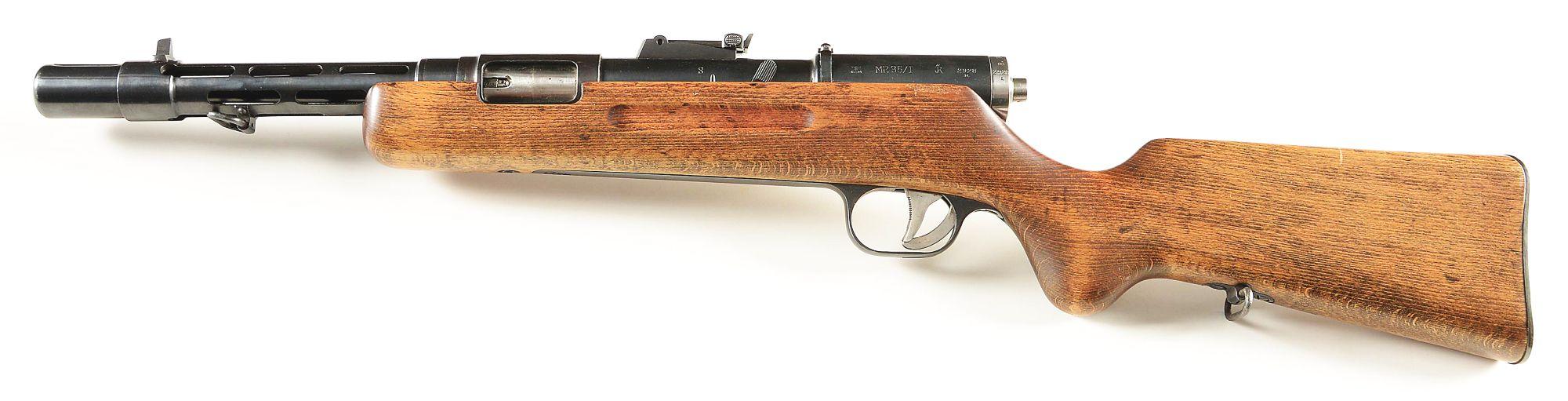 (N) ATTRACTIVE GERMAN FINANCE MINISTRY MARKED BERGMANN MP-35/I MACHINE GUN WITH ADDED SS MARKING (CU