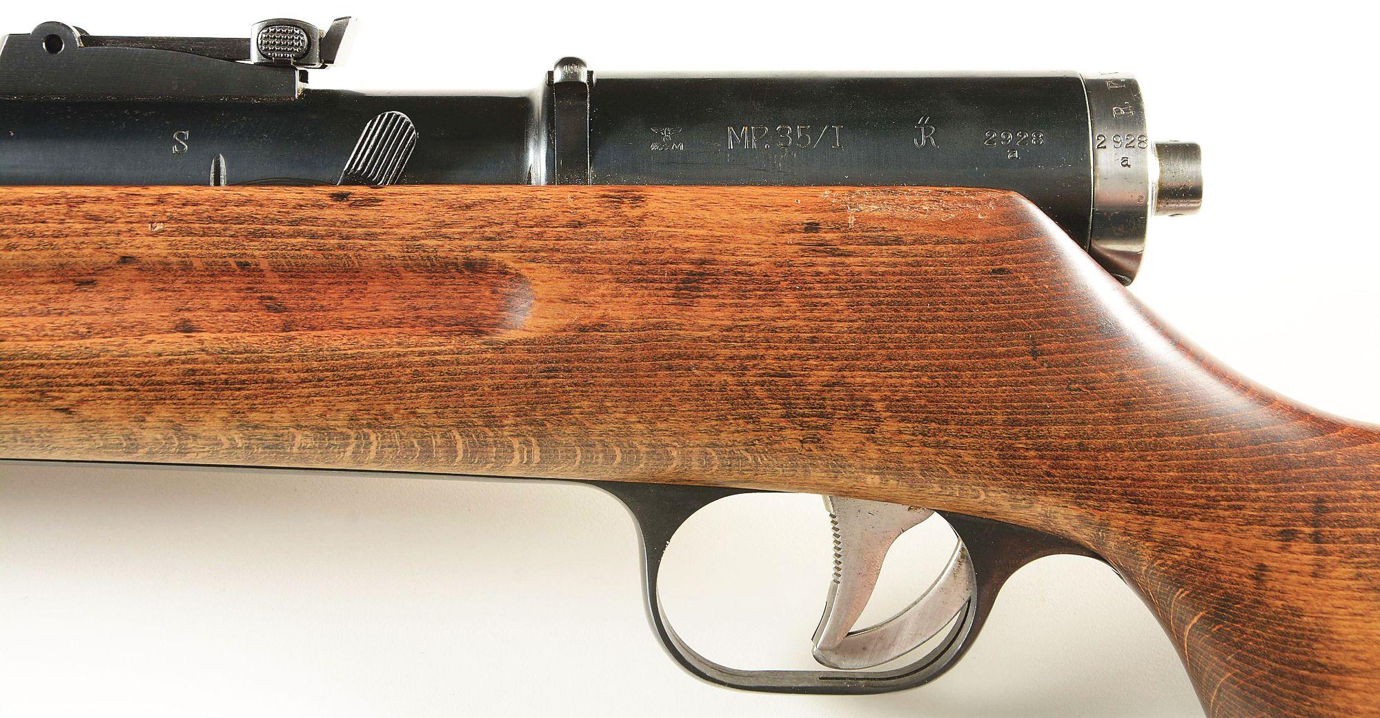 (N) ATTRACTIVE GERMAN FINANCE MINISTRY MARKED BERGMANN MP-35/I MACHINE GUN WITH ADDED SS MARKING (CU