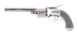 (A) T.K. BAKER BAR HAMMER .44 PERCUSSION REVOLVER WITH CASE