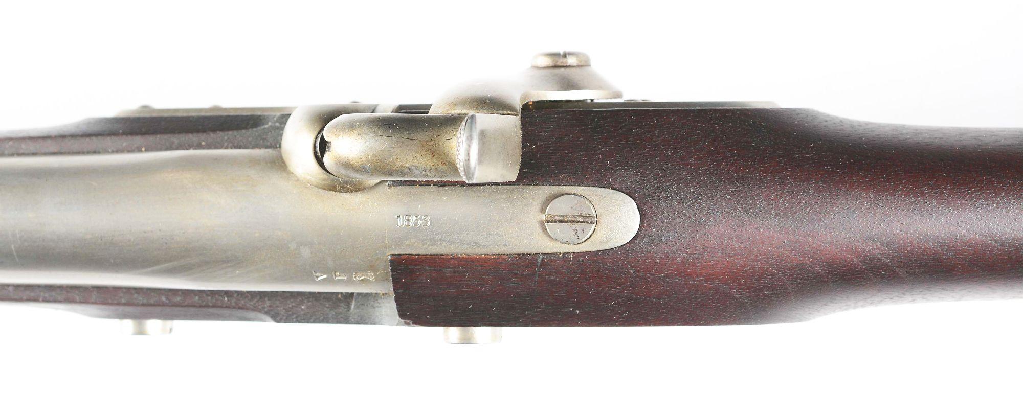 (A) EXTREMELY FINE SPRINGFIELD MODEL 1842 .69 CALIBER PERCUSSION RIFLE DATED 1853.