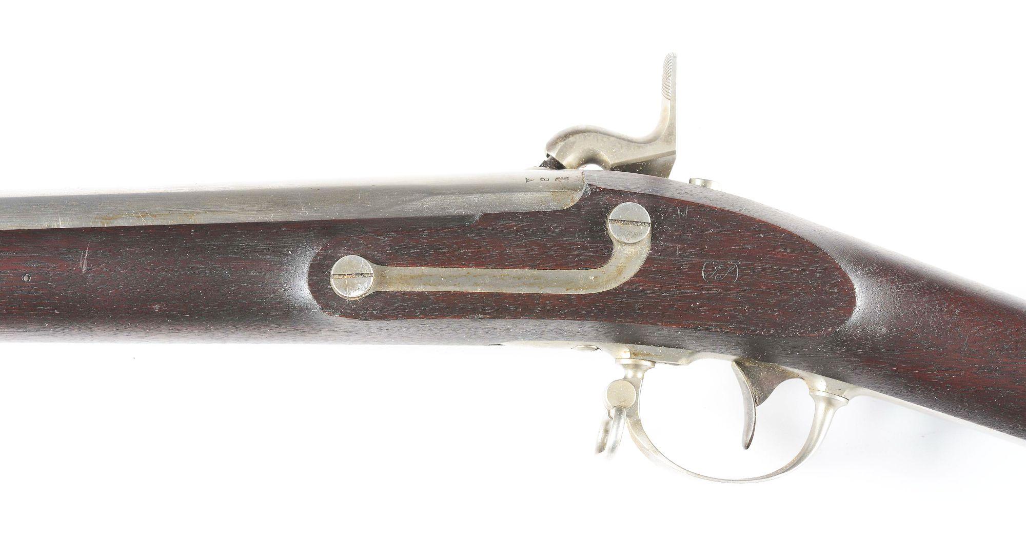 (A) EXTREMELY FINE SPRINGFIELD MODEL 1842 .69 CALIBER PERCUSSION RIFLE DATED 1853.