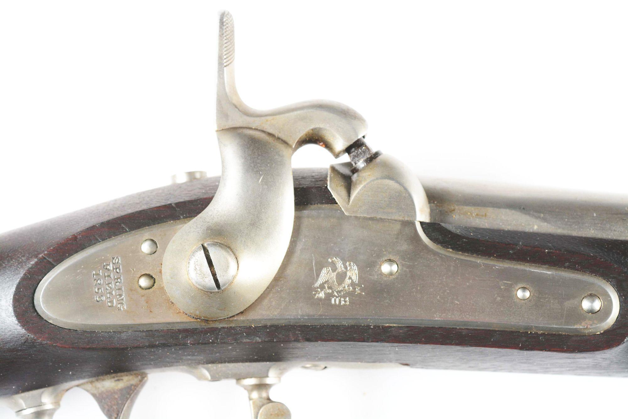 (A) EXTREMELY FINE SPRINGFIELD MODEL 1842 .69 CALIBER PERCUSSION RIFLE DATED 1853.