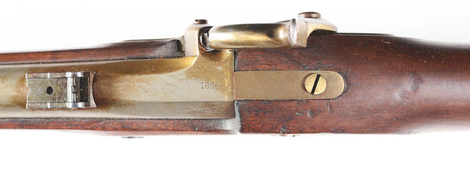 (A) FINE AND SCARCE E. ROBINSON NEW YORK MODEL 1861 .58 CALIBER CONTRACT RIFLED MUSKET DATED 1864.