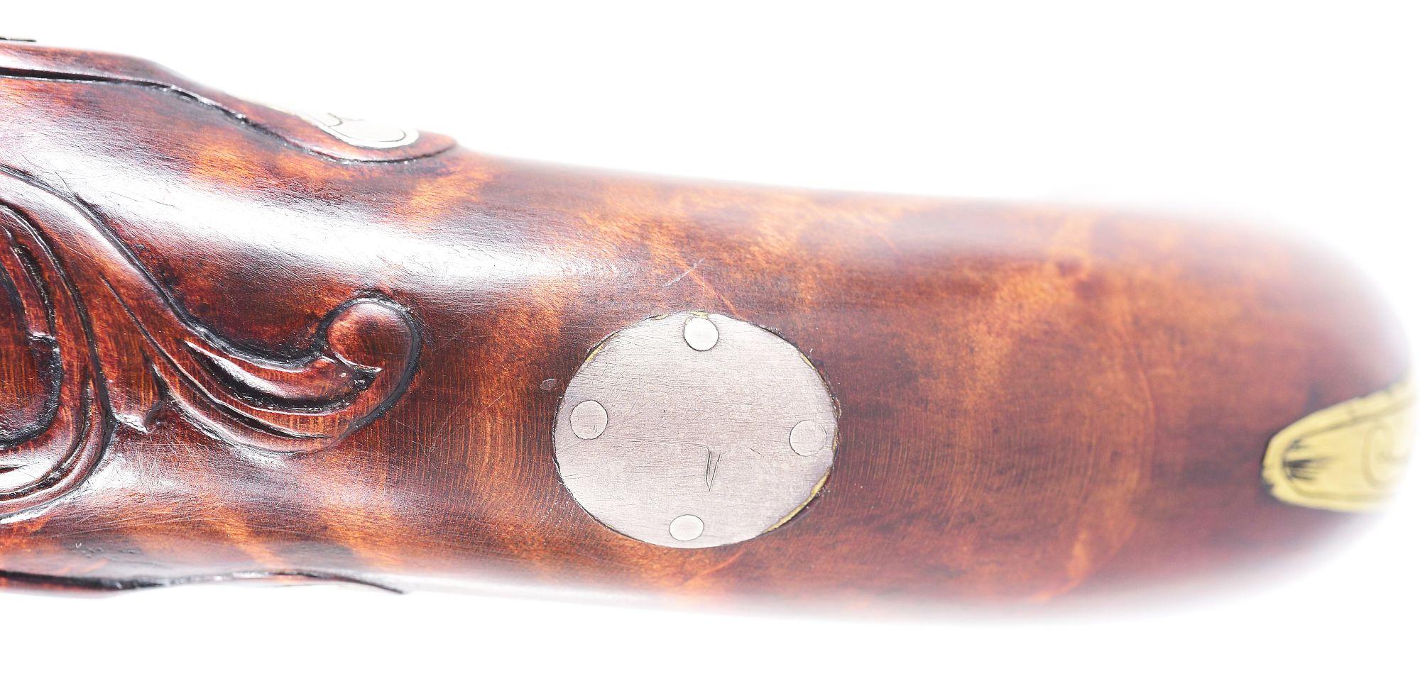 (A) FINE CONTEMPORARY FLINTLOCK KENTUCKY PISTOL BY PETER ALEXANDER DATED 1995.