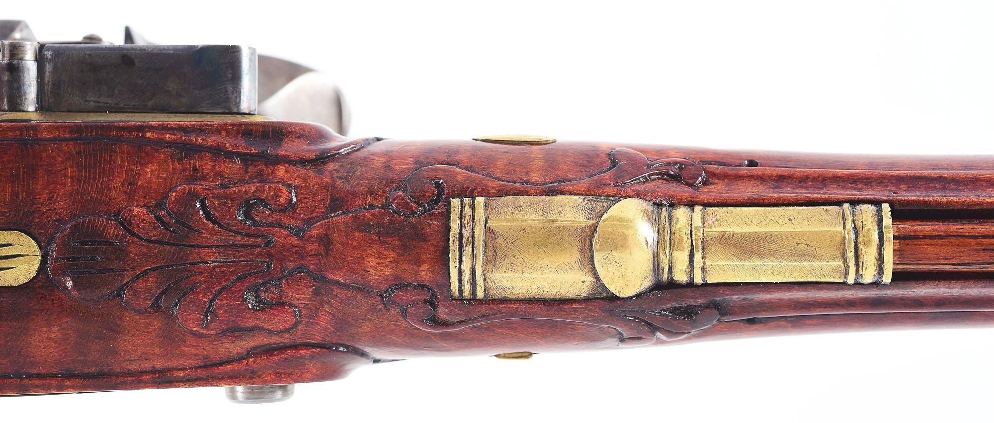 (A) FINE CONTEMPORARY FLINTLOCK KENTUCKY PISTOL BY PETER ALEXANDER DATED 1995.