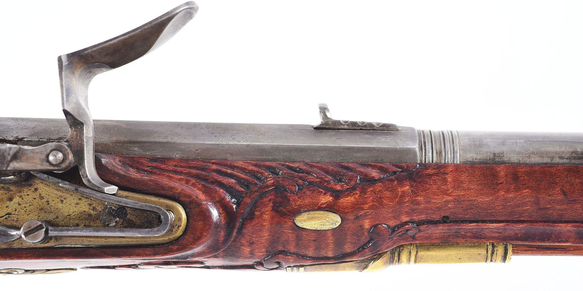 (A) FINE CONTEMPORARY FLINTLOCK KENTUCKY PISTOL BY PETER ALEXANDER DATED 1995.