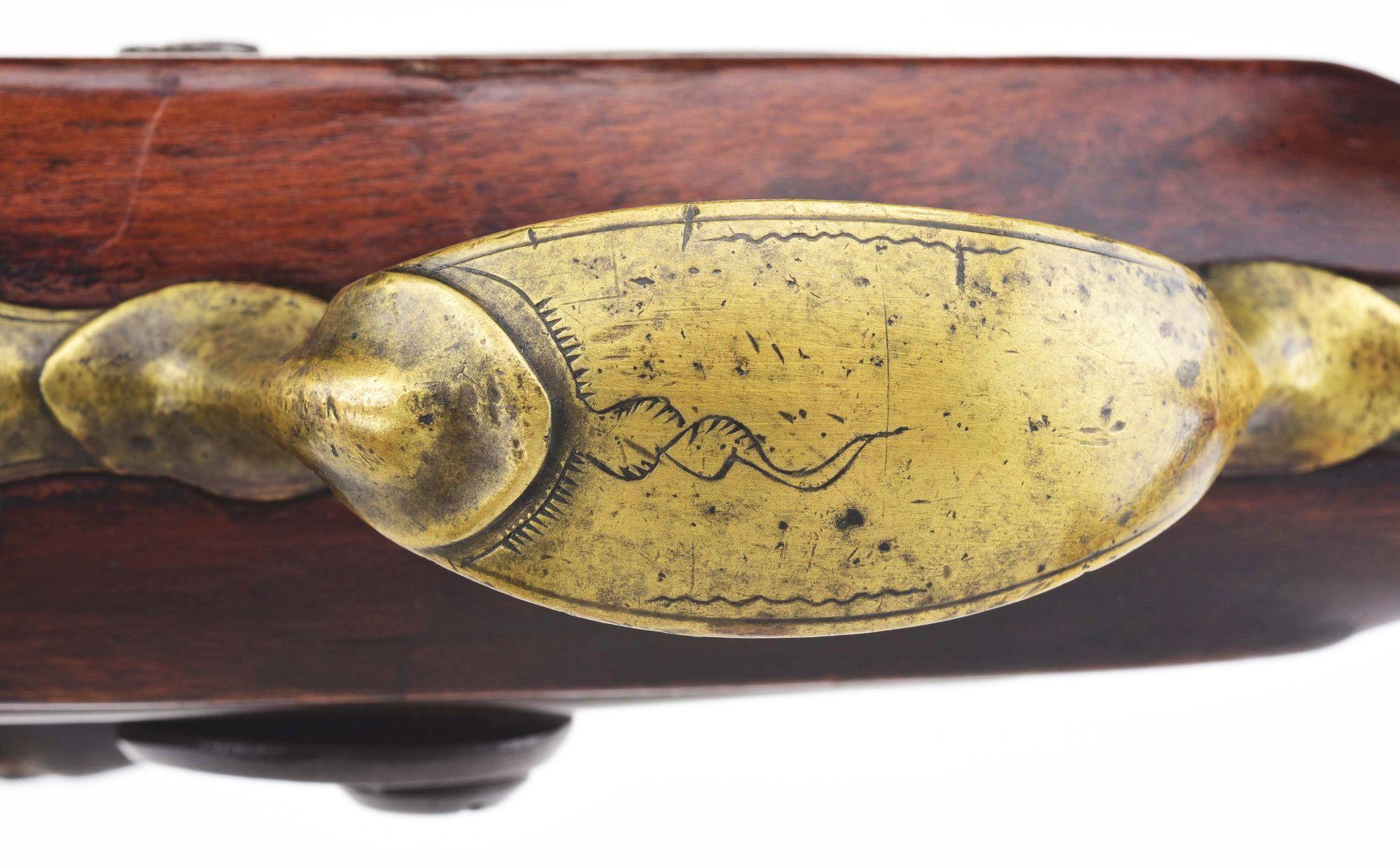 (A) 1771 DATED NEW ENGLAND FLINTLOCK FOWLER ATTRIBUTED TO JOHNSON.