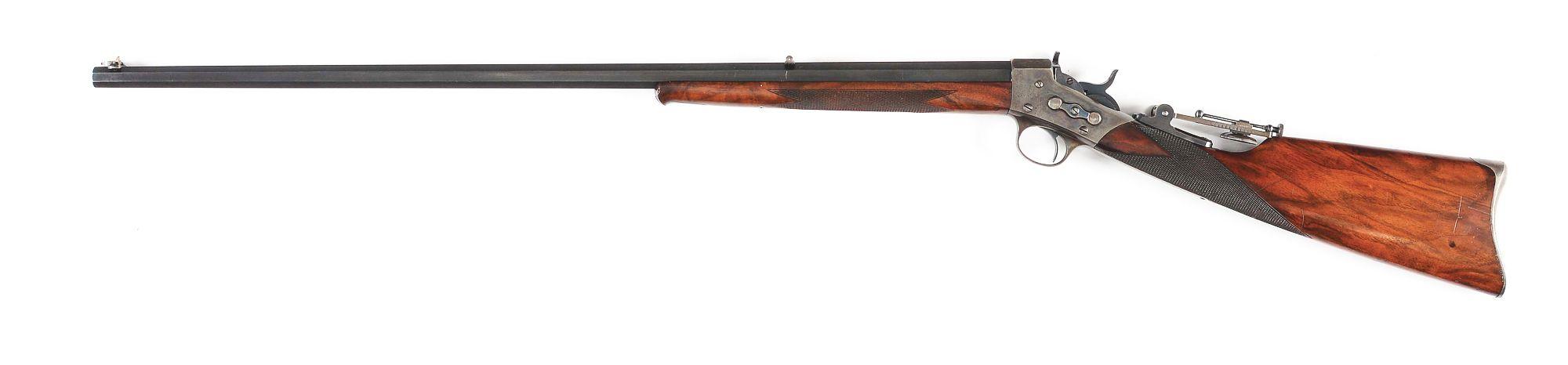 (A) REMINGTON NUMBER 2 ROLLING BLOCK DELUXE TARGET RIFLE.