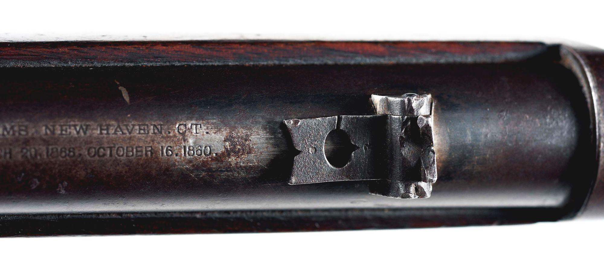 (A) WINCHESTER MODEL 1873 SECOND MODEL SADDLE RING CARBINE.