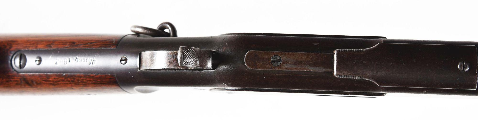(A) WINCHESTER MODEL 1873 SECOND MODEL SADDLE RING CARBINE.