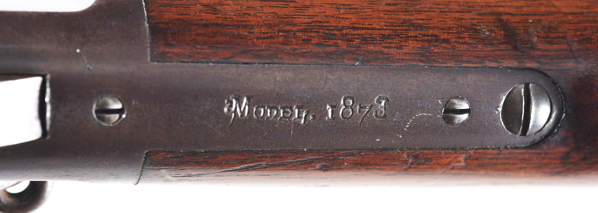 (A) WINCHESTER MODEL 1873 SECOND MODEL SADDLE RING CARBINE.