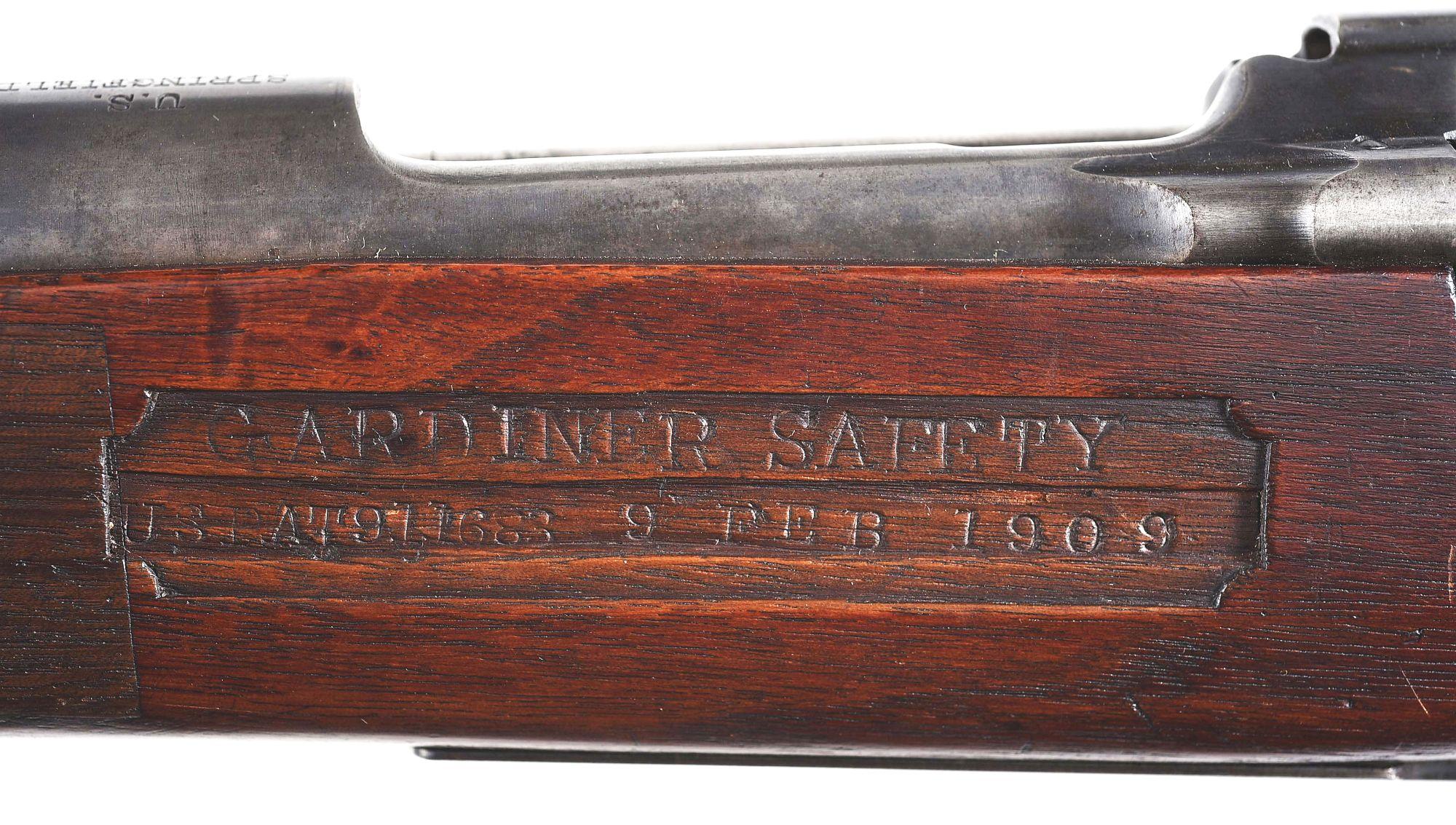 (C)RARE GARDINER SAFETY PROTOTYPE SPRINGFIELD M1903 BOLT ACTION RIFLE