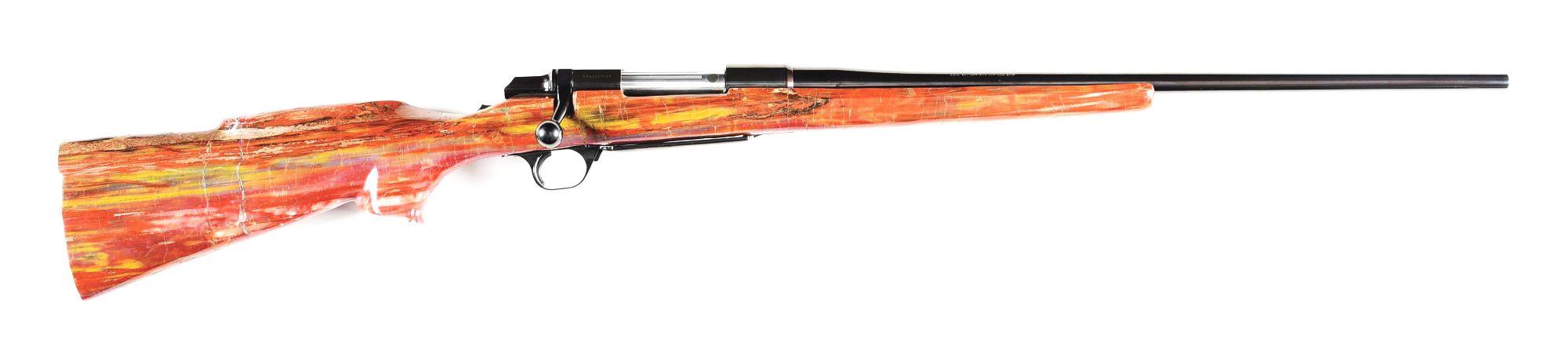 (M) PETRIFIED WOOD STOCKED BROWNING BBR BOLT ACTION RIFLE.
