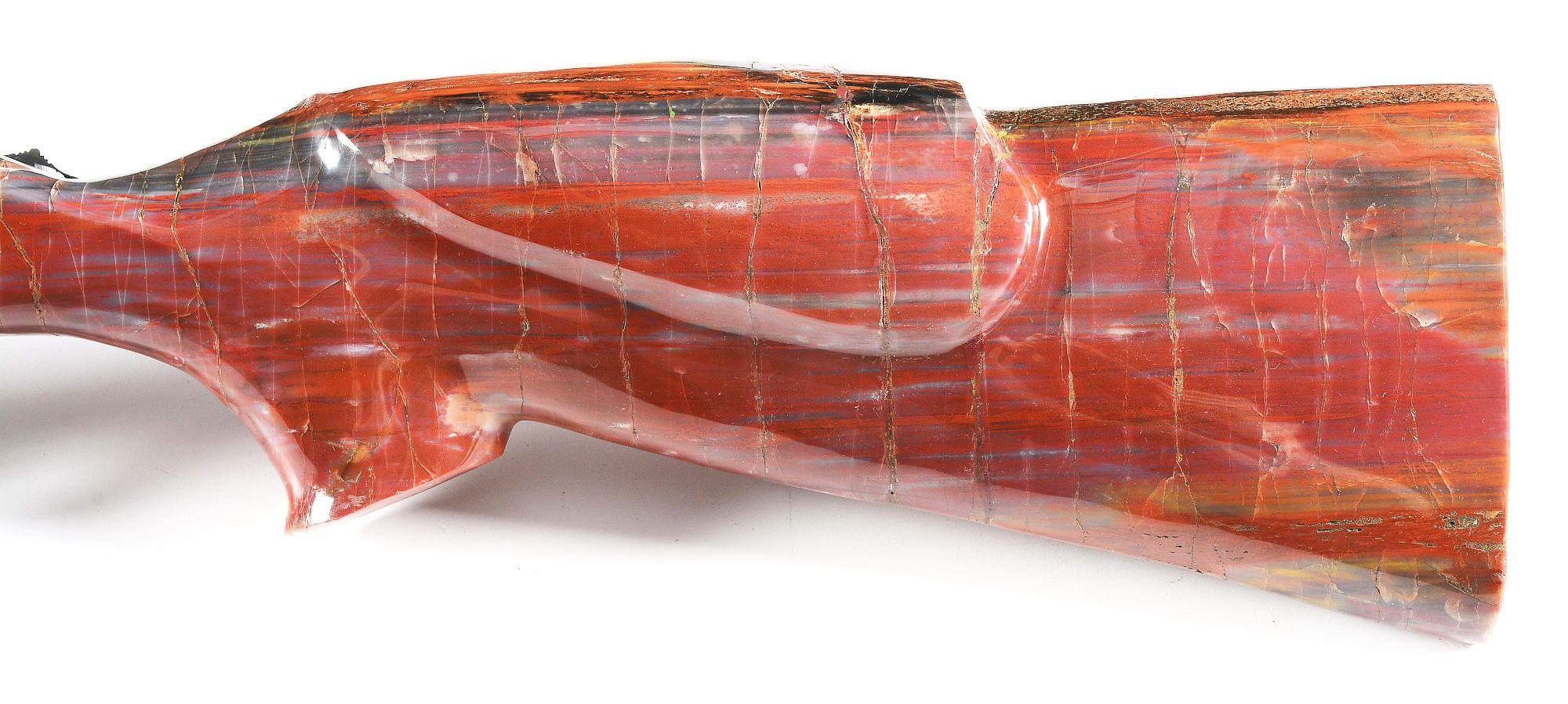 (M) PETRIFIED WOOD STOCKED BROWNING BBR BOLT ACTION RIFLE.
