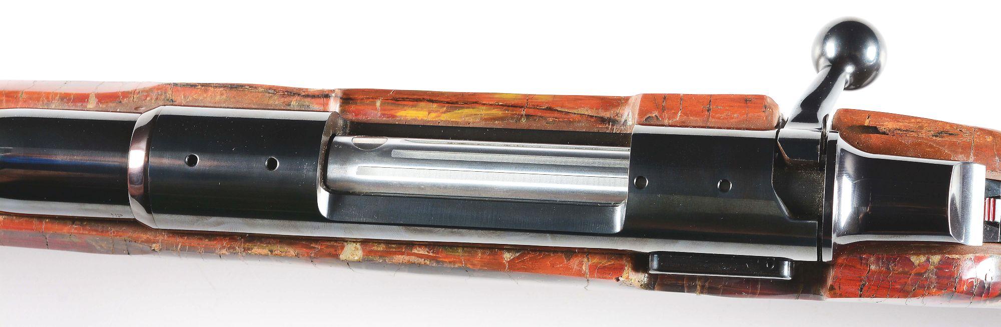 (M) PETRIFIED WOOD STOCKED BROWNING BBR BOLT ACTION RIFLE.