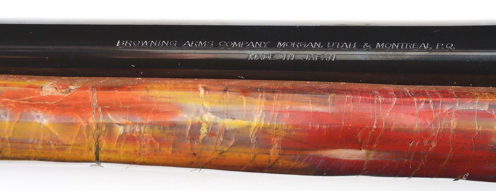 (M) PETRIFIED WOOD STOCKED BROWNING BBR BOLT ACTION RIFLE.