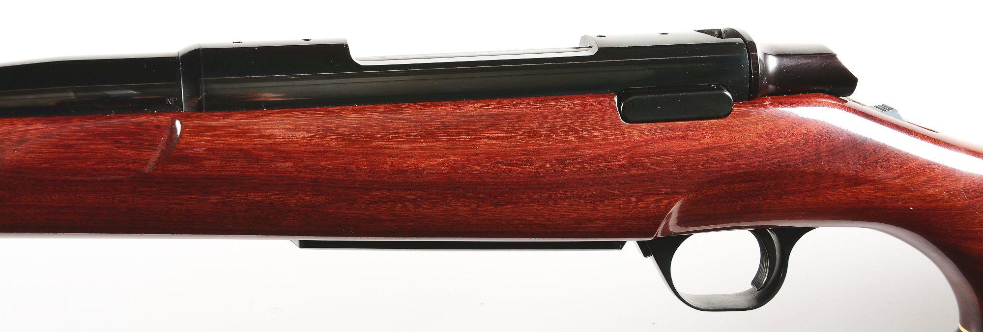 (M) AMARANTH (PELTGYNE SPP.) STOCKED BROWNING BBR BOLT ACTION RIFLE.