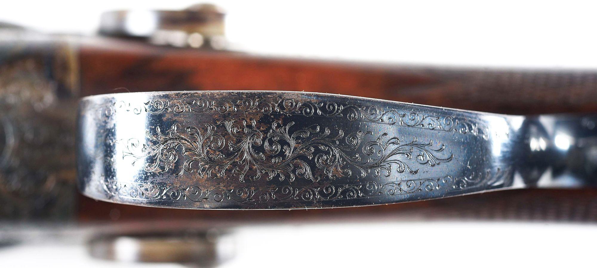 (A) RARE & BEAUTIFUL HOLLAND AND HOLLAND HAMMER .40-60 COLT DOUBLE RIFLE WITH TANG APERTURE SIGHT AN